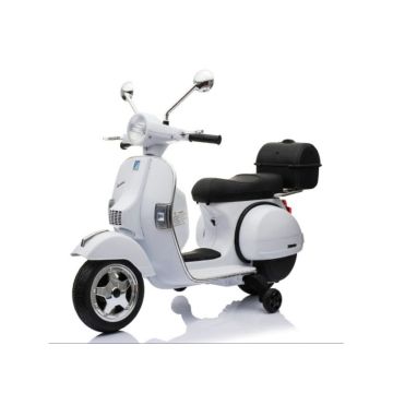 VESPA PX150, 12 volt elektrische scooter met rubberen banden en meer