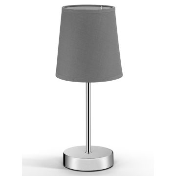 Tafellamp Grijs RVS 32x10x10cm E14