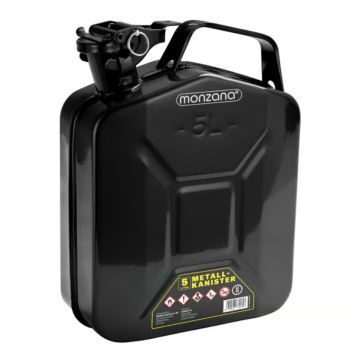Metalen jerrycan Zwart 5 liter 