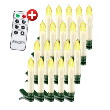 Kerstboomverlichting 20 LED Kaarsen Warmwit