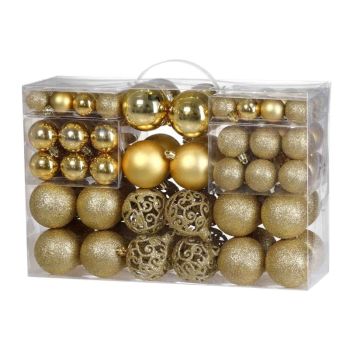Kerstballen Goud 100-delig