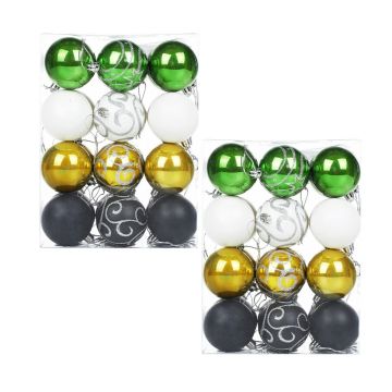 Kerstballen 48 stuks Kleurrijk