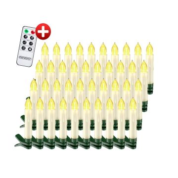 Kerstboomverlichting 40 LED Kaarsen Warmwit