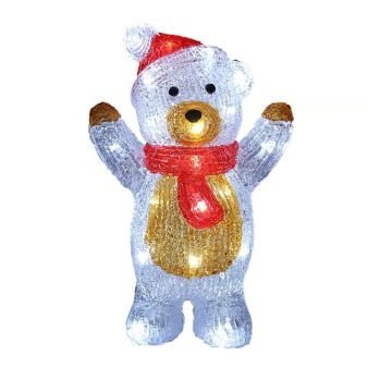 Kerstversiering Kerstfiguren LED Acryl Teddy Staand