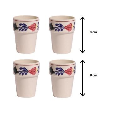 Boerenbont Boerenbont Kindermelkbeker hoogte 8 cm set van 4