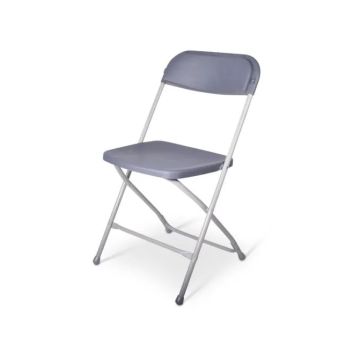 Klapstoel kunststof MILOS lichtgrijs frame - antraciet zitting