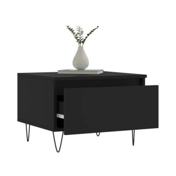 Salontafel zwart 50x46x35 cm samengesteld hout