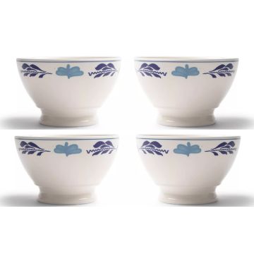 Boerenblauw Kommen Royal 16cm set van 4 stuks