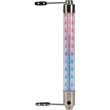 Metalen Kozijnthermometer 20cm transparant voor Buiten