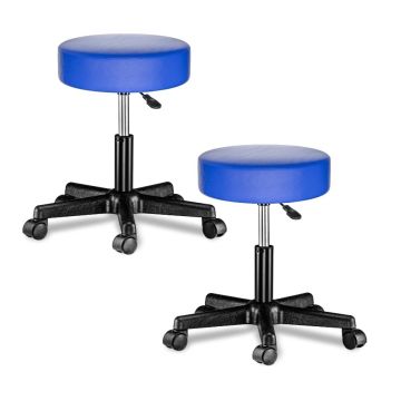 Rolkruk set van 2 kunstleer Blauw 360° draaibaar