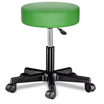 Bureaustoel draaistoel kruk met gestoffeerde zitting groen
