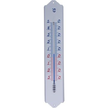 Kunststof Muurthermometer 49.5 cm Wit voor Binnen en Buiten