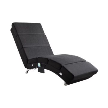Ligbank Londen Antraciet met Massage en Verwarmingsfunctie 