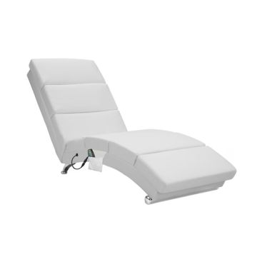 Ligbank Londen Wit met Massage en Verwarmingsfunctie 