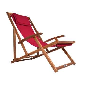 Ligstoel Rood Acaciahout 94x60x94cm 