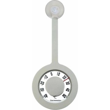 Aluminium Raamthermometer 16cm Lolly met zuignap voor Binnen en Buiten