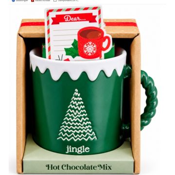 Kerstmok met Chocolademelk 400mL – Kerstdesign JINGLE