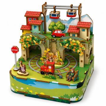PlayfulMario Bergreis - Mountain City Travel met muziek 100 onderdelen Modelbouw