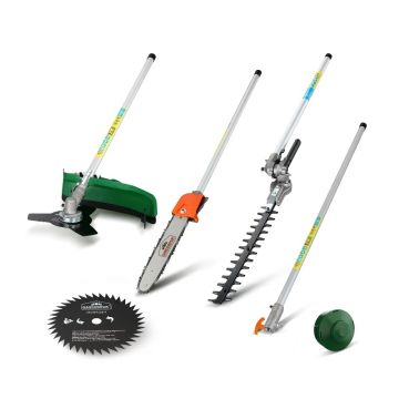 Benzine multitool 5in1 incl accessoires + 3 spoelen