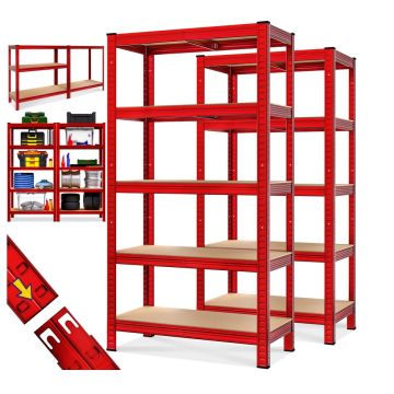 Metalen Opbergrek tot 875kg rood Set van 2 stuks