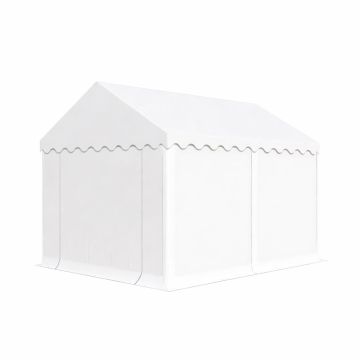 Opslagtent Premium PVC 4x4x2 mtr in Wit