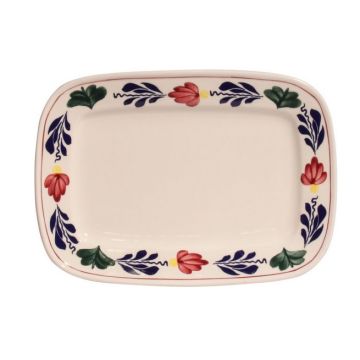 Boerenbont Plateau 25x18 cm aardewerk set van 2 stuks