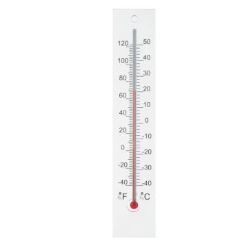 Plexiglas Muurthermometer 21cm Wit voor Binnen en Buiten