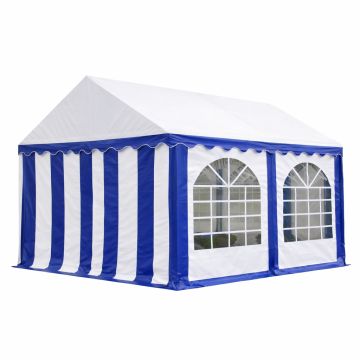 Premium Partytent PVC 3x4x2 mtr in Wit-Blauw