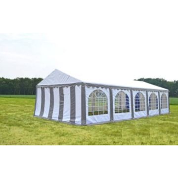 Premium Partytent PVC 6x10x2 mtr in Wit-Grijs