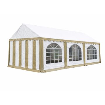 Premium Partytent PVC 4x6x2 mtr in Wit-Beige