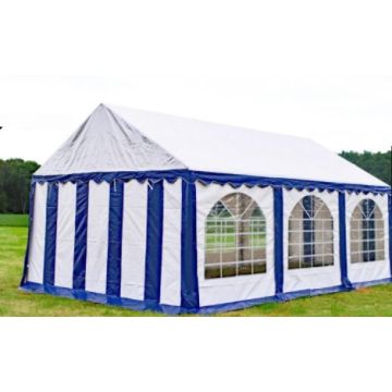 Premium Partytent PVC 4x6x2 mtr in Wit-Blauw
