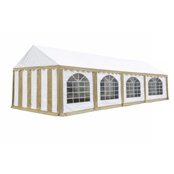 Premium Partytent PVC 4x8x2 mtr in Wit-Beige