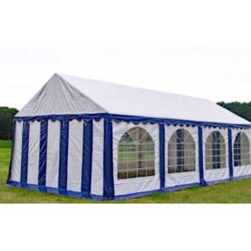 Premium Partytent PVC 4x8x2 mtr in Wit-Blauw