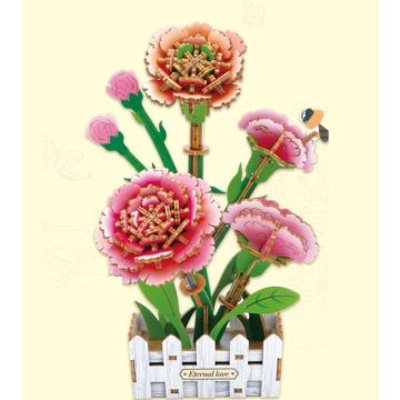 PlayfulMario Roze Anjer Houten Modelbouwset 153 Onderdelen Modelbouw