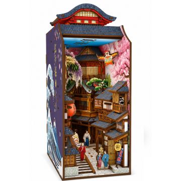 PlayfulMario 3D Booknook Edo Sakura Journey met LED lamp 293 Onderdelen Modelbouw