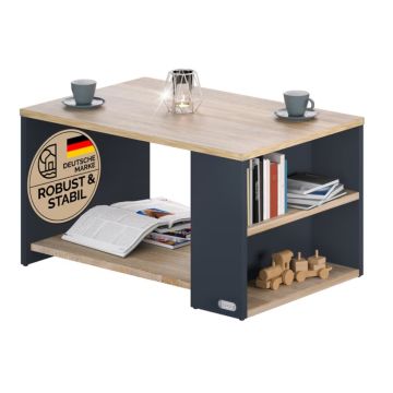 Salontafel Santa Cruz Hout Grijs 90x60x50cm