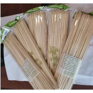 Partij van 5 pakjes Sateprikkers bamboe 30cm zak a 100 stuks
