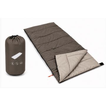 Slaapzak Envelop Dekenmodel Taupe - 190 x 75 cm - Met opbergzak