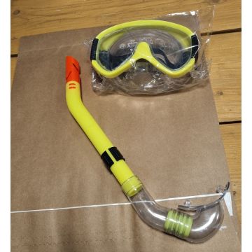 Snorkelset Pro Geel voor Volwassenen 