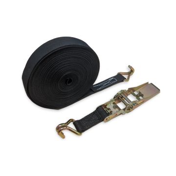 Spanband 15 meter | Zwart – 5cm breed band