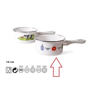 Steelpan - Ø16 cm - geglazuurd - alle warmtebronnen - model Vegetable