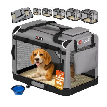 Hondentransportbox Grijs L 70x52x50cm