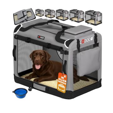 Hondentransportbox Grijs XXL 90x61x65cm