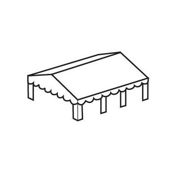 Los PVC Tentdak Wit , kies je maat