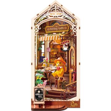 Robotime Book Nook Holiday Café Miniatuur Modelbouw Knutselen
