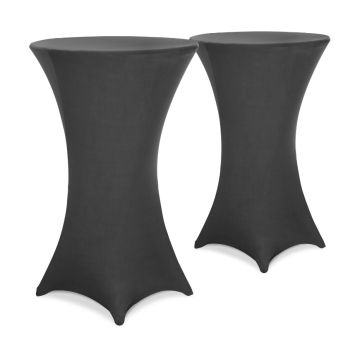 Statafelhoezen Set van 2 Antraciet Ø70cm