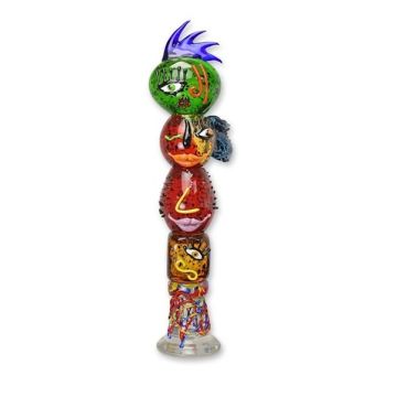 A MURANO STYLE GLASS TOTEM
