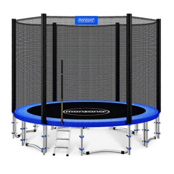 Trampoline Blauw Ø427cm incl Veiligheidsnet & Ladder