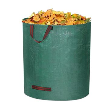 Tuinafvalzak 272 liter Duurzaam Herbruikbaar Scheurvast rond 67 cm x 70 cm hoog - Groen