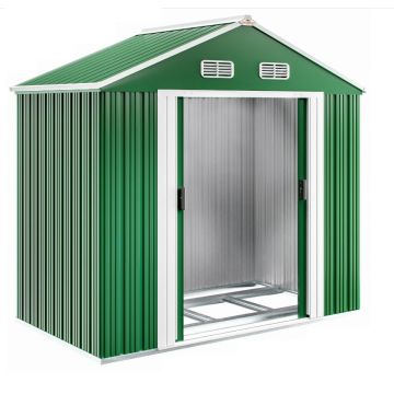 Tuinschuur Groen Metaal 200x135x190cm